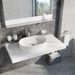 Накладной керамический умывальник Ceramic Slim O