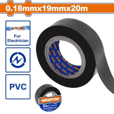 Изолента черная 19ммх20м (300) WADFOW WPN2002