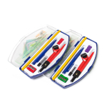 Готовальня Alingar, 10 предметов, пластик. циркуль, механический карандаш, ч/г карандаш, набор линеек 4шт, точилка, ластик, пластиковый футляр