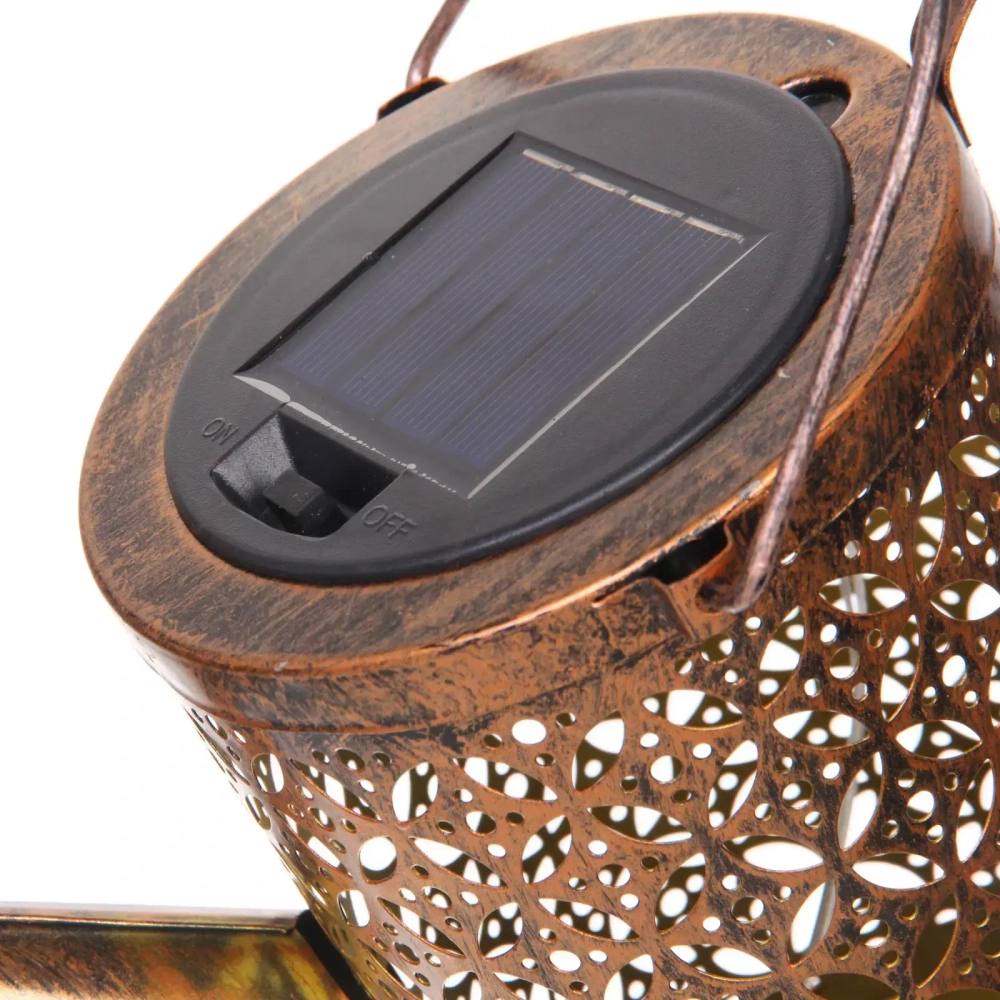 Светильник дачный на солнечной батарее «Чайник Орнамент» 21*9.5*14.5 см, 37 ламп LED (6 нитей, длина 55 см, подставка 79 см)