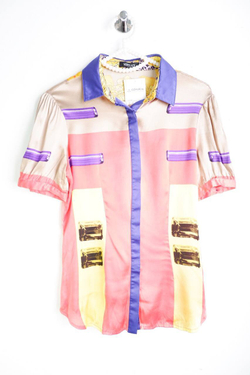 Блузка Versace шелковая, маркировка S, визуально на 44 размер