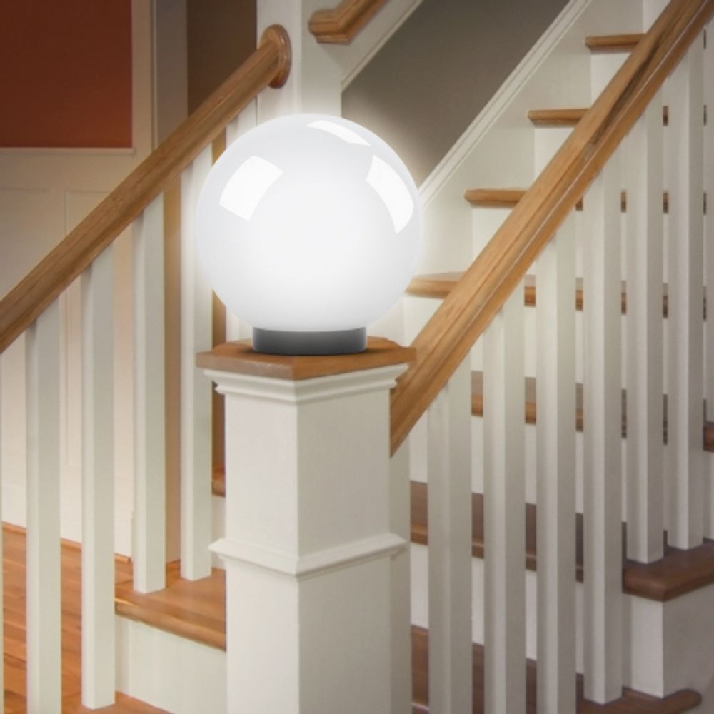 Садово-парковый светильник ЭРА НТУ 01-100-351 шар опаловый на опору / кронштейн IP44 Е27 max100Вт d350mm | Садово-парковые светильники