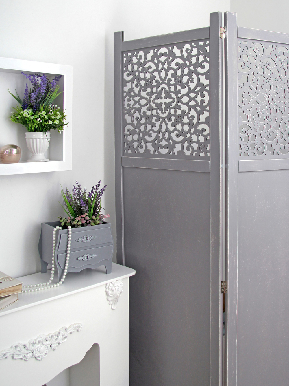 Ширма деревянная "Прованс", 3 створки. 1800*1500 мм