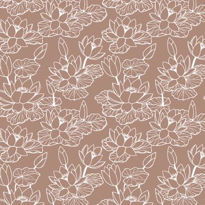 Water lilies seamless pattern.