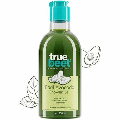 Гель для душа Truebeet Basil Avocado Body Wash для очищения кожи с контролем жирности, содержащий экстракты базилика, авокадо и левоменола (350 мл)