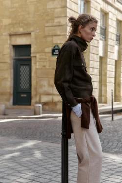 ZARA БАЗОВЫЕ БРЮКИ ИЗ МЯГКОЙ ТКАНИ, БЕЖЕВЫЙ МЕЛАНЖ