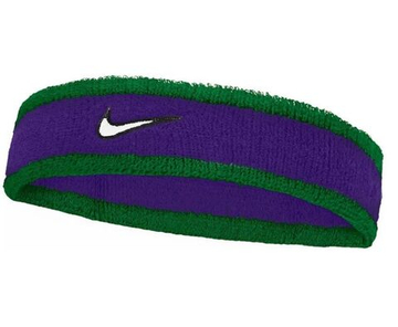 Повязка на голову теннисная Nike Swoosh Headband - clover/fierce purple/white