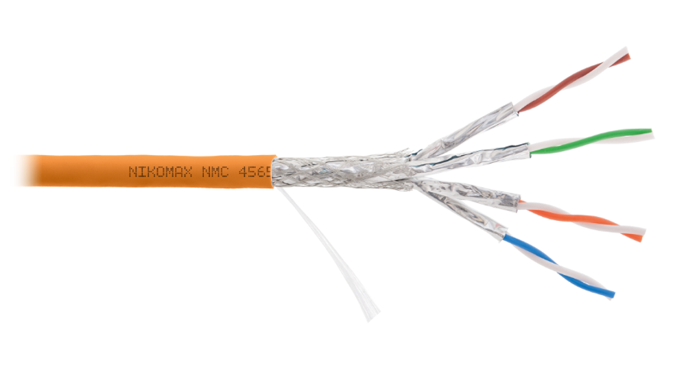 Кабель витая пара S/FTP 7 кат. 4 пары NikoMax NMC 4565C-OR