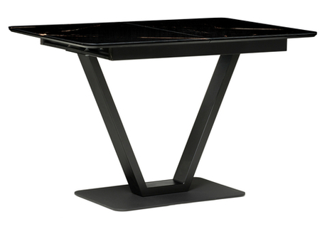 Стол стеклянный Woodville Бугун обсидиан, черный