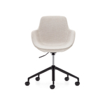 Рабочий стул Tissiana бежевого цвета, алюминиевые ножки с черной матовой отделкой