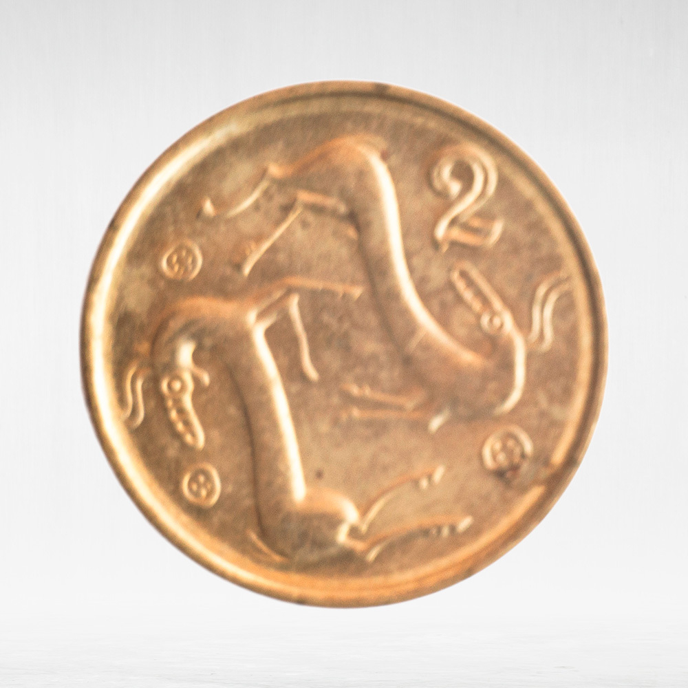Cyprus, 2 Cents (Type 2 Coat of Arms), 1998, XF