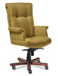 Кресло руководителя Париж люкс А жёлтая ткань