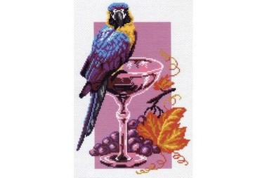 "Попугай"-0474 канва с рисунком
