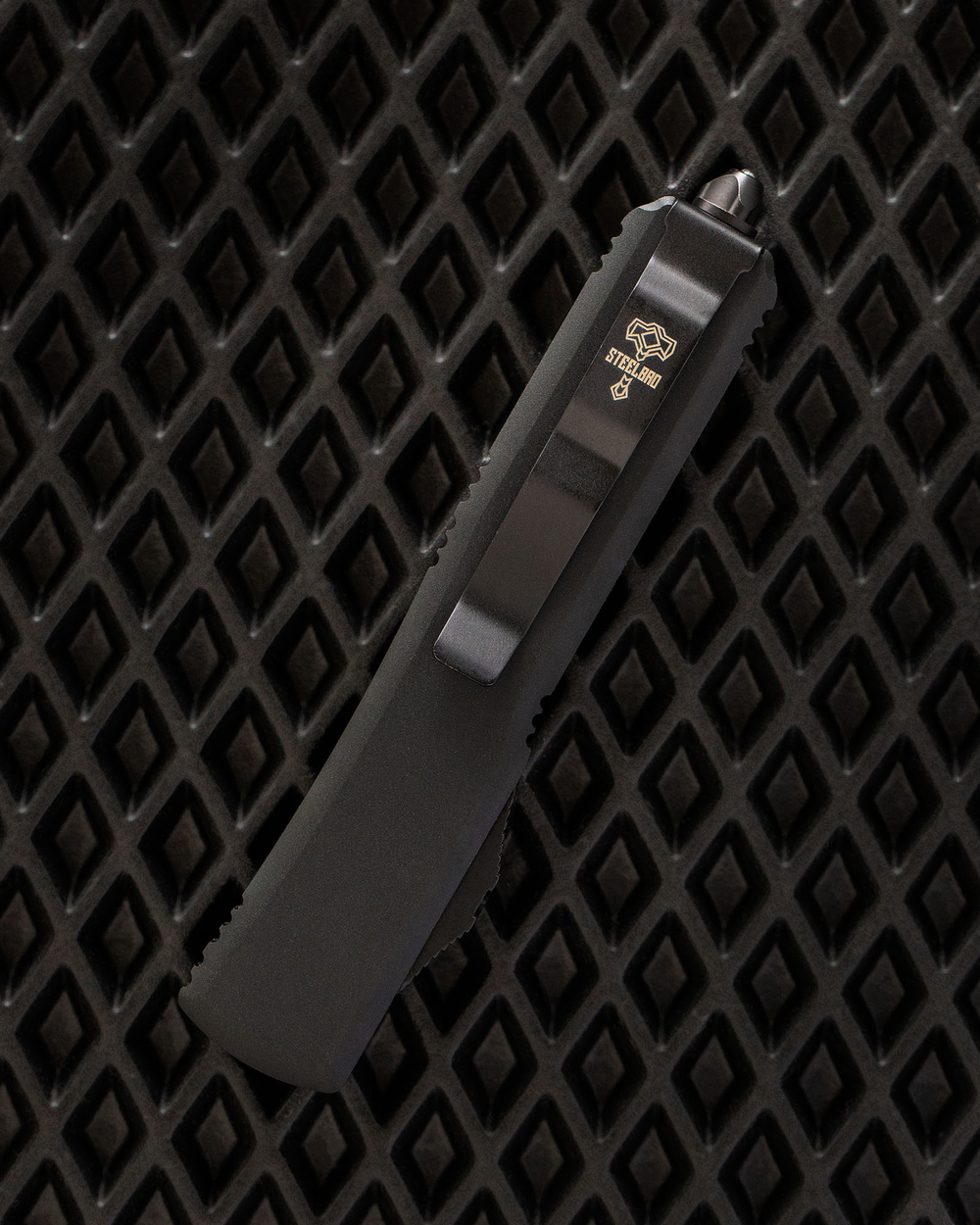 Автоматический складной нож SteelBro Ultratech Hellhound Shadow Black DLC VG10 119-1DLCT (черный-черный)