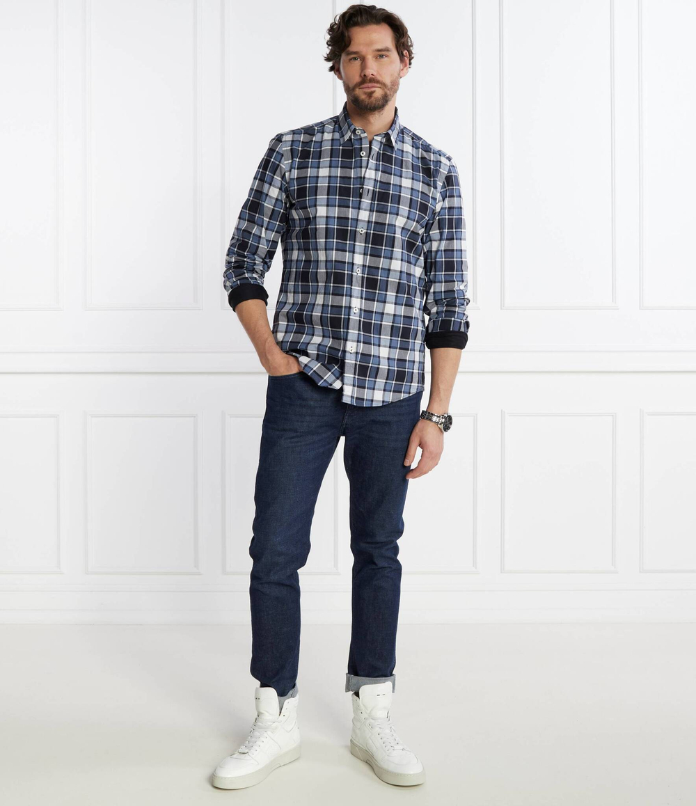 Рубашка S-LIAM BOSS BLACK - темно-синий(50508707)