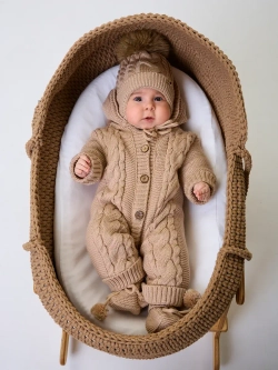 Конверт на выписку для новорожденных с мехом