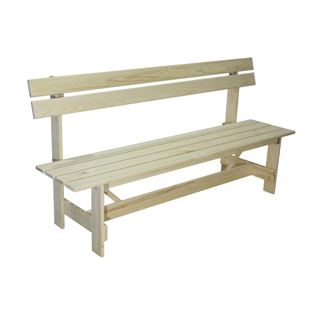 Скамья садовая со спинкой Кострома 1780 из хвойной древесины