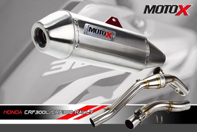 Moto-X Full Exhaust System for Honda CRF300L-RALLY300 (2021). Made in Thailand. V.1