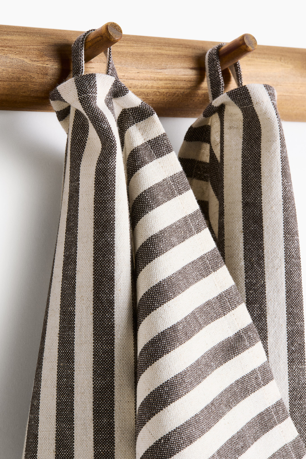 H&M HOME НАБОР КУХОННЫХ ПОЛОТЕНЕЦ ( 2 ШТ.), ТЕМНО-КОРИЧНЕВЫЙ