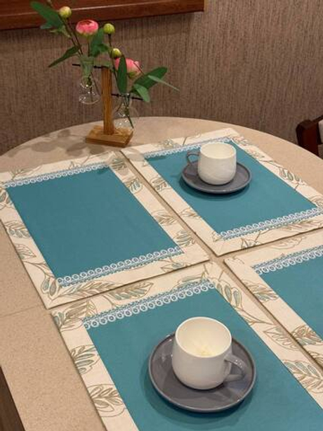 Ланчматы декоративные с кружевом ручная работа 4 штуки 45х30 см жесткие