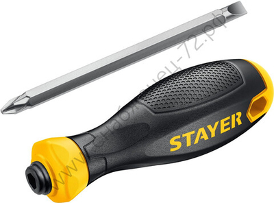 STAYER Hercules PH2/SL6 80 мм, Переставная отвертка (2512)