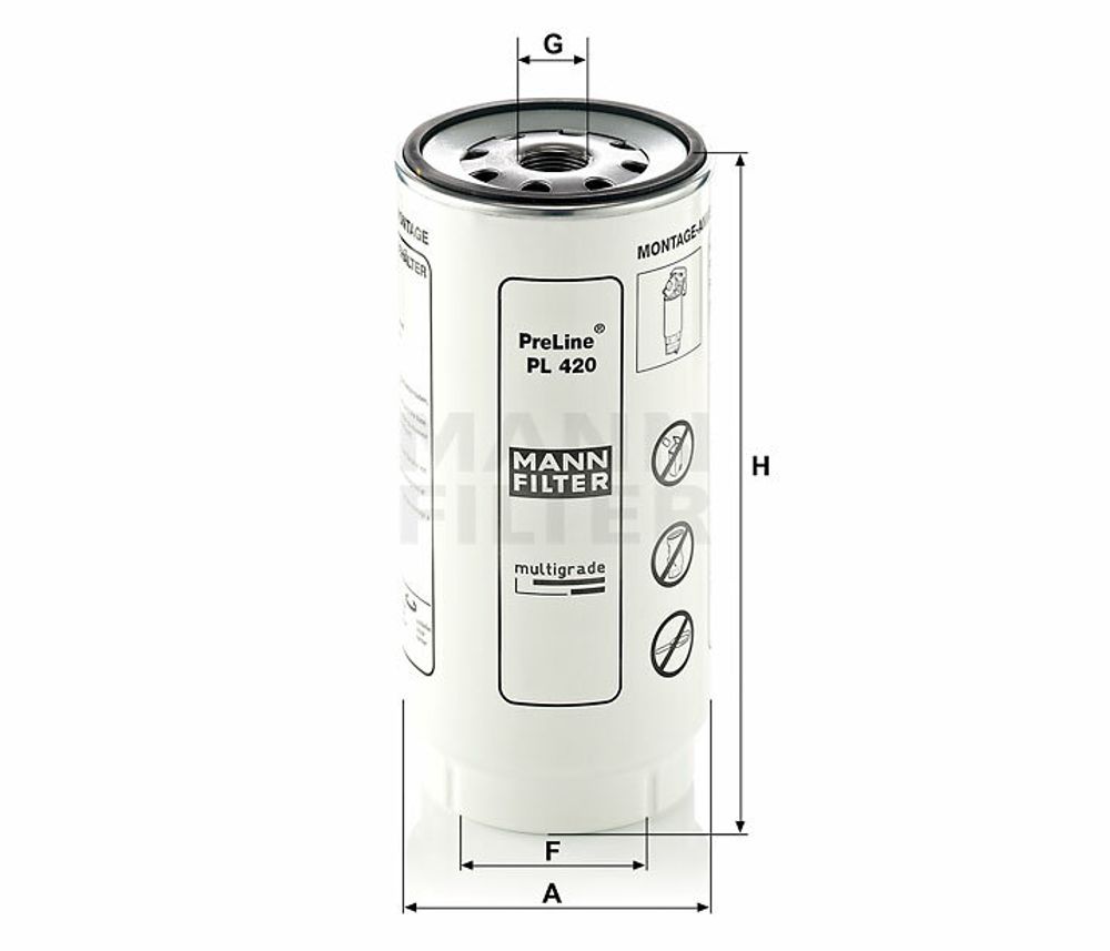 Фильтр топливный PL 420 x