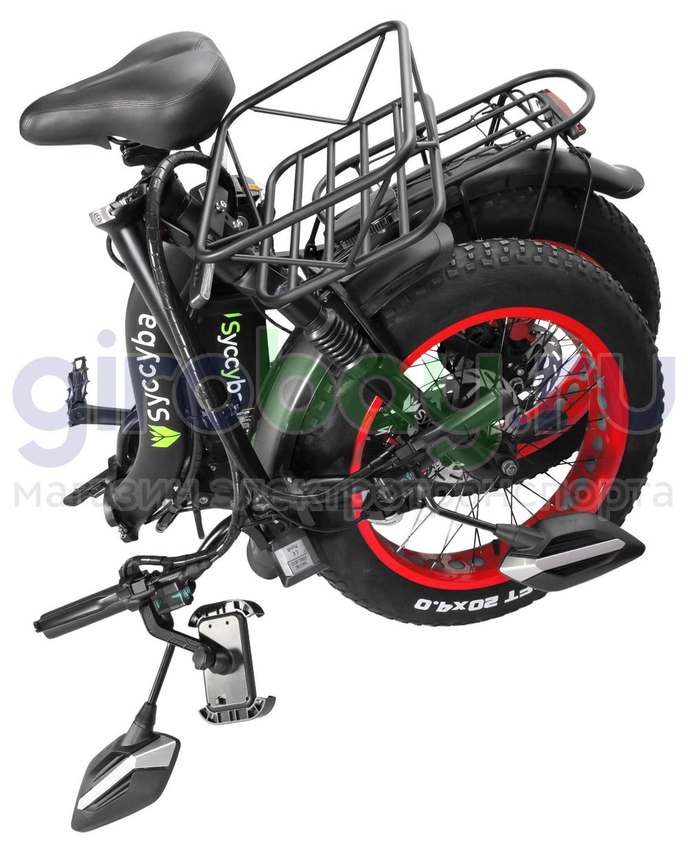 Электровелосипед Syccyba F11 Pro 2025 года (48V/15Ah) - Красный обод фото №15