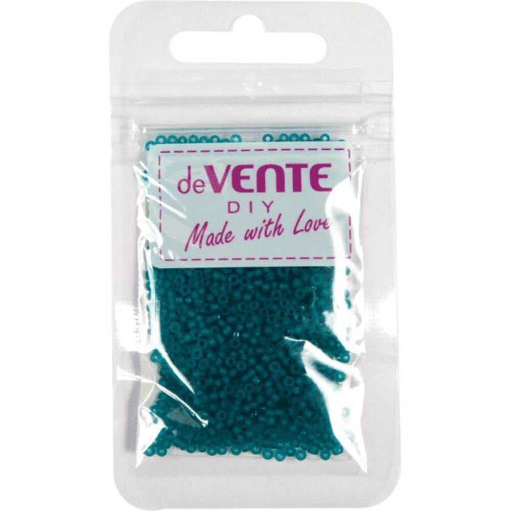 Бисер круглый "deVENTE. Frosted"  2 мм, 10гр, стекло, полупрозр., бирюзовый