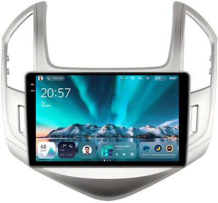 Магнитола для Chevrolet Cruze 1 2012-2015 (рамка серебро) - Teyes CC4 монитор 9.2" 2K QLED на Android 14, Snapdragon 680, DSP, CarPlay, 4G SIM-слот