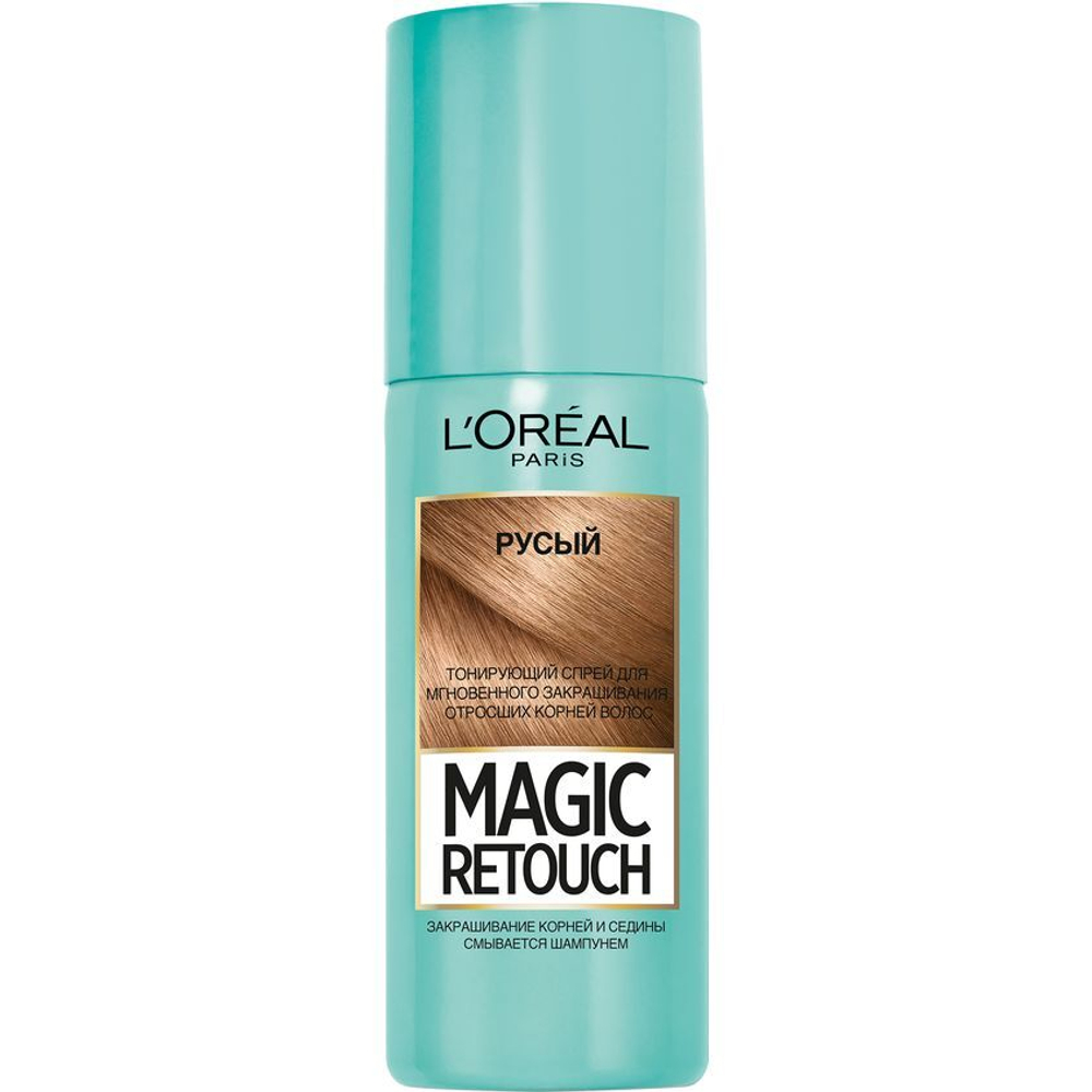 L'Oreal Paris Спрей тонирующий Magic Retouch, для закрашивания отросших корней и седины, тон №4, Русый, 75 мл