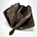 Женский кошелек из натуральной винтажной кожи коричневого цвета