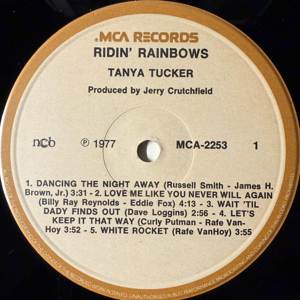 Tanya Tucker ‎– Ridin' Rainbows (Скандинавия 1977г.) Т