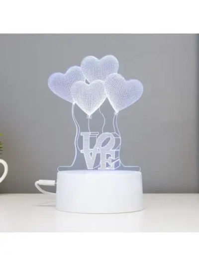 Светильник сенсорный «Четыре сердца» LED 7 цветов USB/от бат