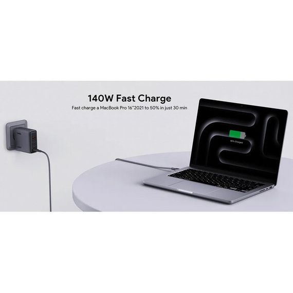Cетевое зарядное устройство Aukey Comet Mix 140W (AWC-PA-C6G) Grey