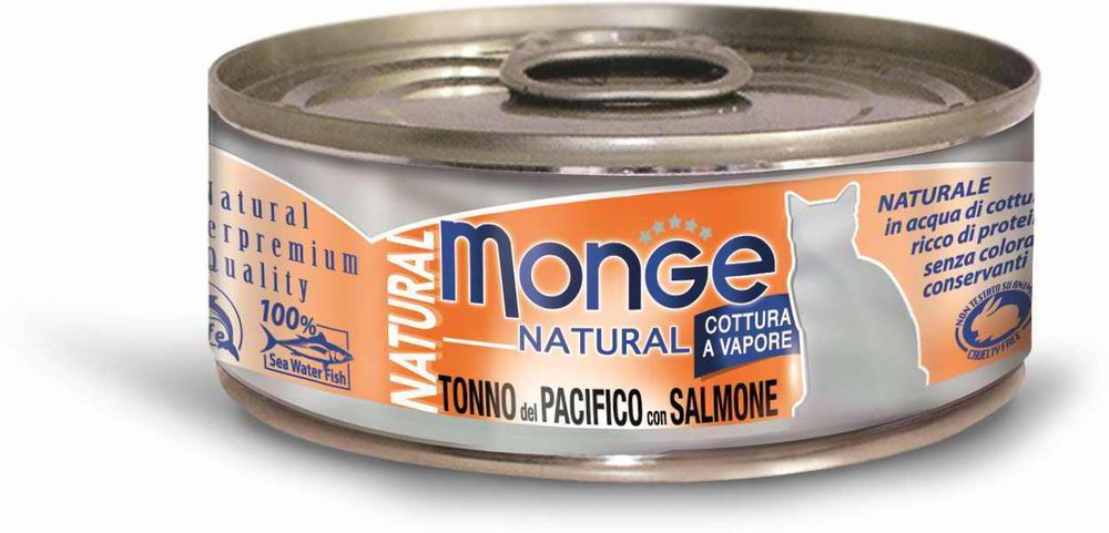 Monge Cat 80г. Natural консервы для кошек тунец с лососем