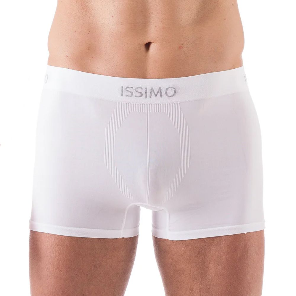 Мужские трусы боксеры белые бесшовные ISSIMO BOXER 211