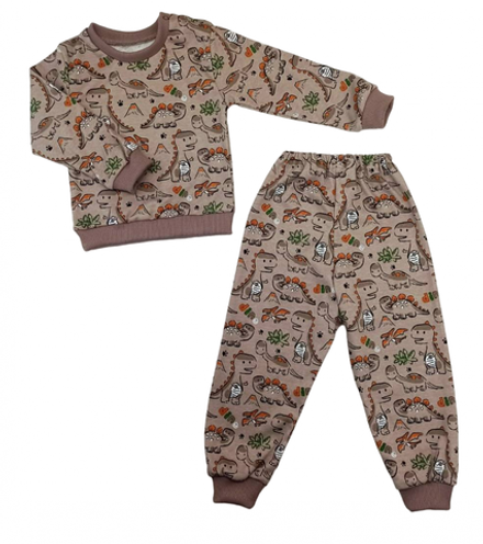 Костюм ясельный 0227/11 дино на коричневом