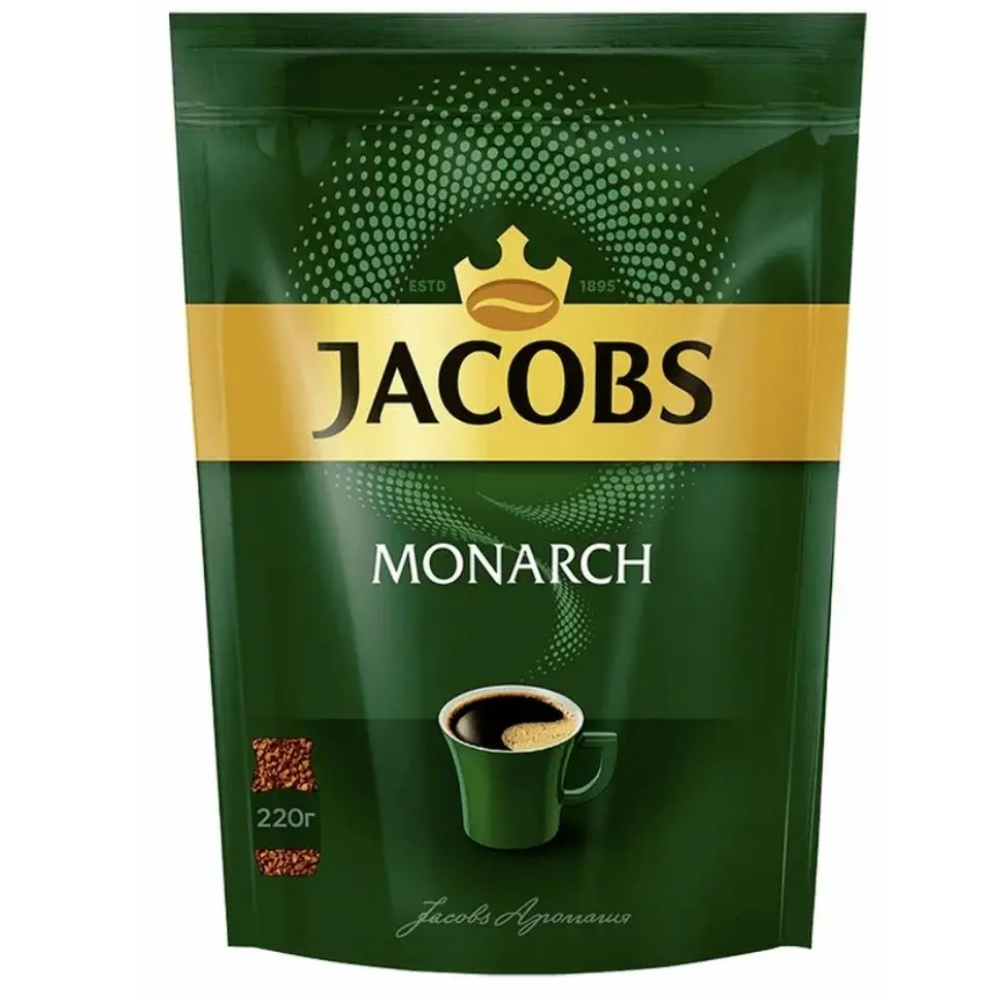 Кофе растворимый Jacobs Monarch 220 гр м/уп