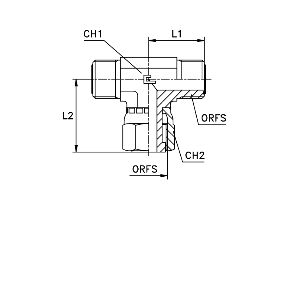 Соединение FNT D08-10 ORFS 11/16 (обжатая гайка)