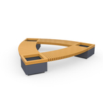 Лавка Rail Road 02 Треугольник с 3-мя вазонами