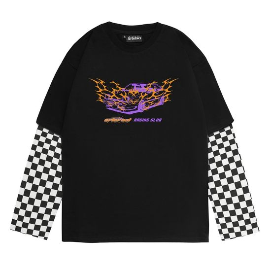 Лонгслив ARTEFACT Racing/Speedtrack Чёрный/белый