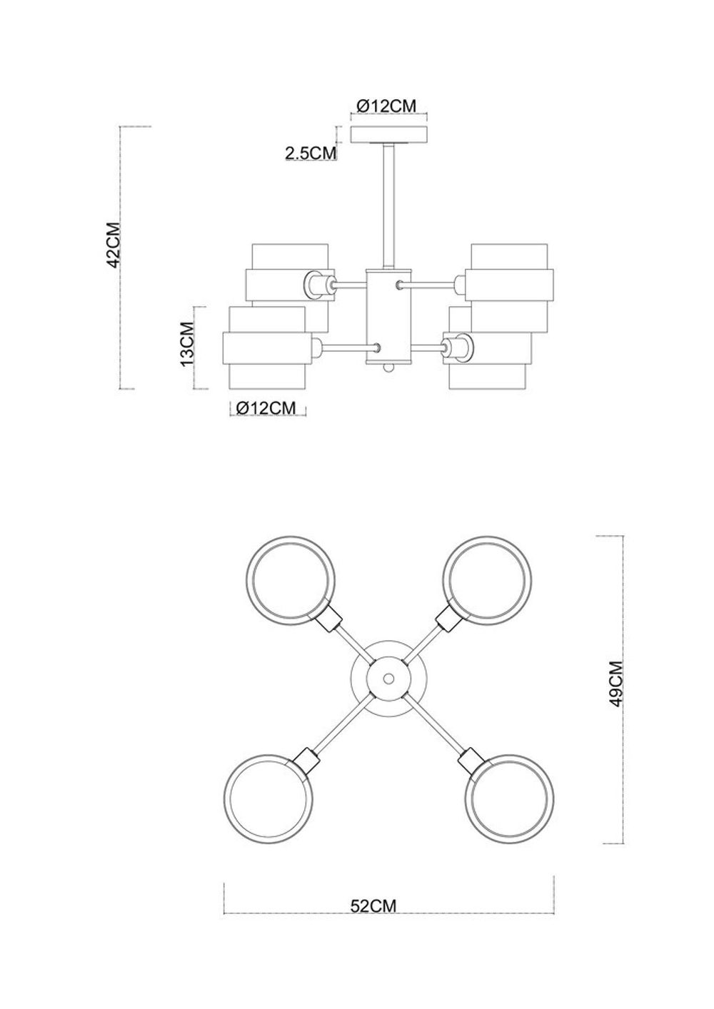 Люстра на штанге Arte Lamp