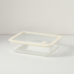 Контейнер для запекания и хранения стеклянный с вакуумным эффектом, 1,4 л, молочный