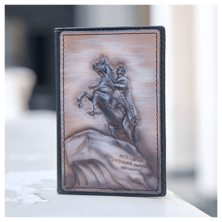 Обложка для паспорта «Городские мотивы» серая