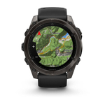 Смарт-часы Garmin Fenix 8, AMOLED Sapphire, 51 мм, угольно-серый DLC, пепельно-черный силиконовый ремешок, 010-02905-21