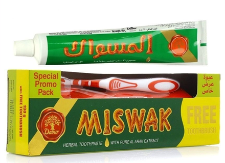 Зубная Паста Мисвак зеленый (Miswak Herbal)  + зубная щетка, ТМ DABUR