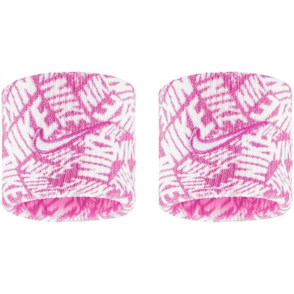Напульсник теннисный Nike Swoosh 2P - playful pink/white