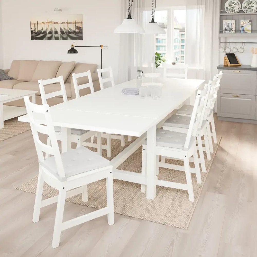 Раздвижной стол - IKEA NORDVIKEN/НОРДВКЕН ИКЕА, 210/289х105х75 см, белый