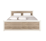 Двуспальная кровать коллекции Коен ясень снежный/сосна натуральная
