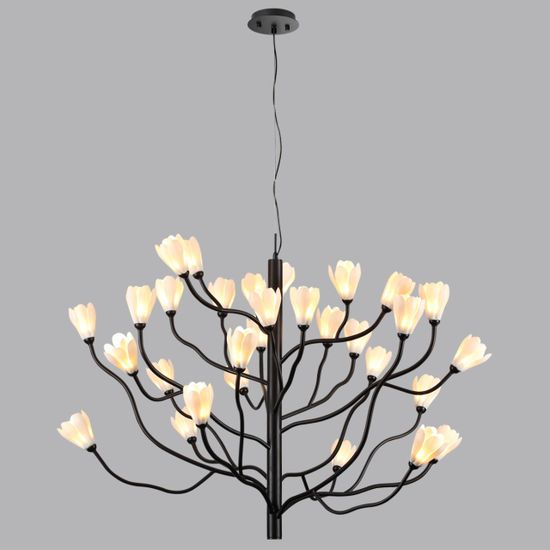 5090/30 MODERN ODL25 553 черный матовый/белый/фарфор Люстра G4 LED 30*5W GARDI